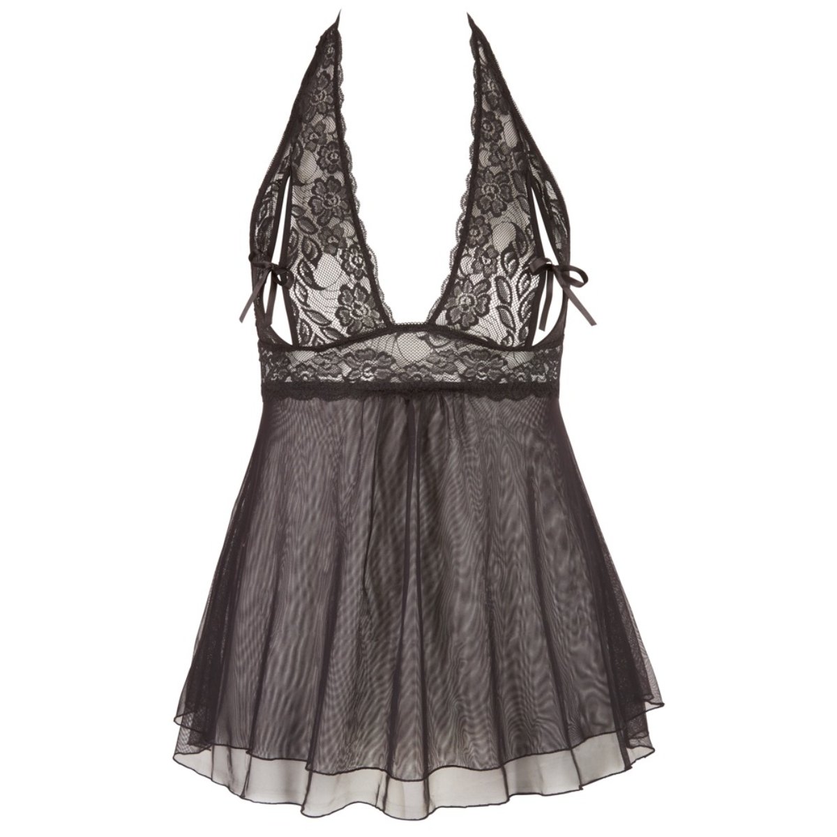 Cottelli Collection - Plus Size Nachtjurkje Met Open Cups