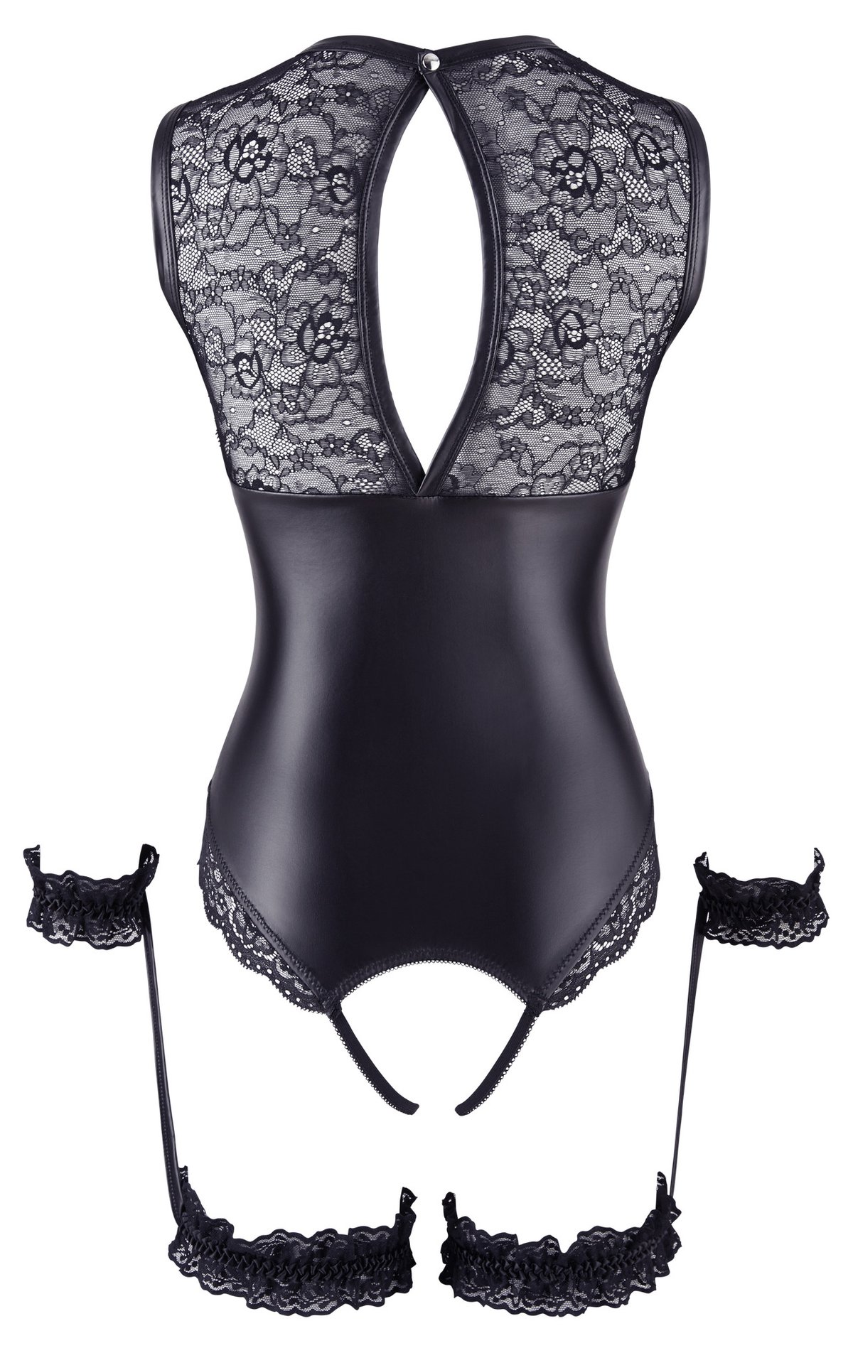 Wetlook body met open kruis