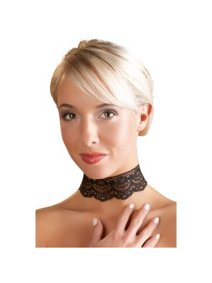 Cottelli Collection - Kanten halsband - Zwart