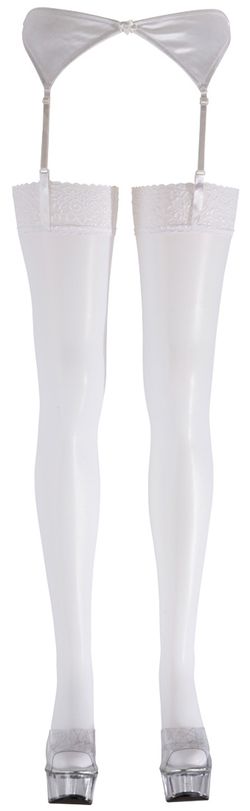 Suspender-Stockings white