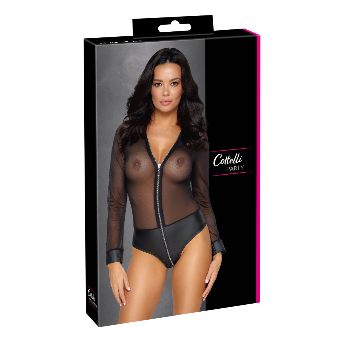 Cottelli Party - Transparante Body - Zwart