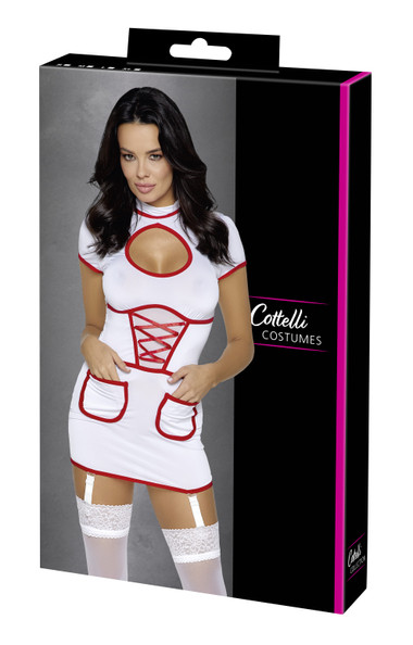 Cottelli Kostüme - Sexy Krankenschwester Kleid - Weiß