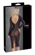 Cottelli Party - Transparante Jurk Met Lange Mouwen - Zwart