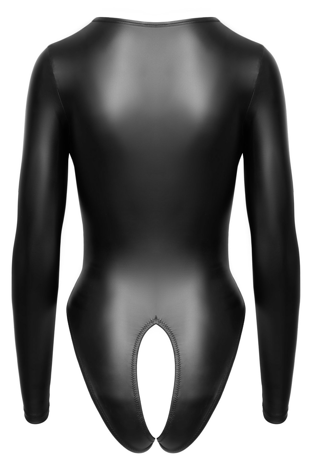 Cottelli LINGERIE – Crotchless Body Lange Mouwen – Zwart