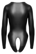 Cottelli LINGERIE – Crotchless Body Lange Mouwen – Zwart