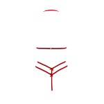 Cottelli Lingerie – Kantenset met Open String – Rood