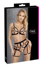Cottelli LINGERIE – Ouvert Set Bh & Slip – Zwart