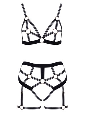Cottelli LINGERIE – Ouvert Set Bh & Slip – Zwart