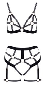 Cottelli LINGERIE – Ouvert Set Bh & Slip – Zwart