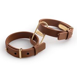 Crave - ICON Cuffs - Tan & 18kt Gold Plated