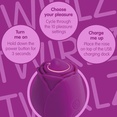 Skins Rose Buddies - The Rose Twirlz Vibrator - EasyToys Skins Rose Buddies - The Rose Twirlz Vibrator - EasyToys