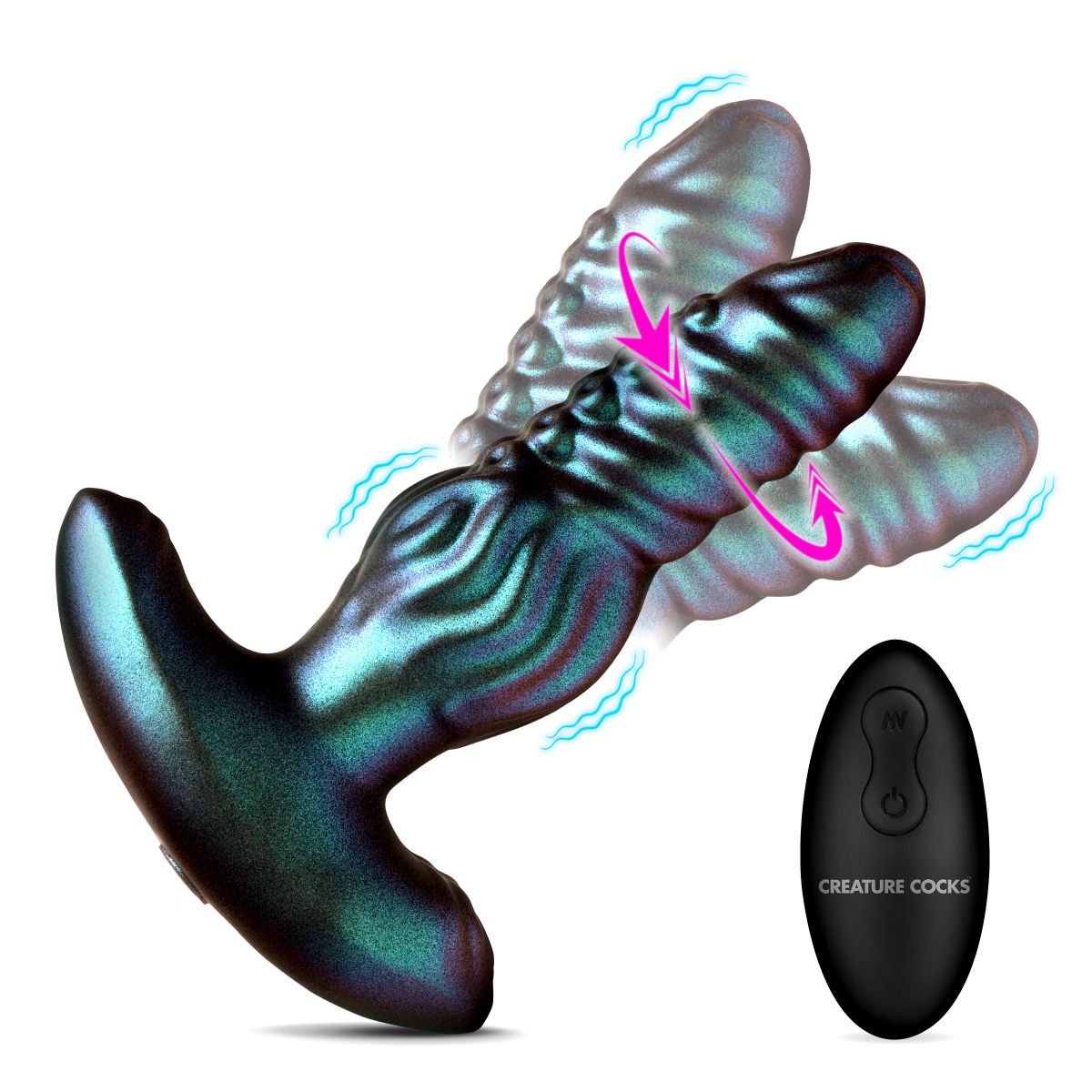 Creature Cocks - Octo-Squirm Vibrerende Anaalplug - 12,4 cm