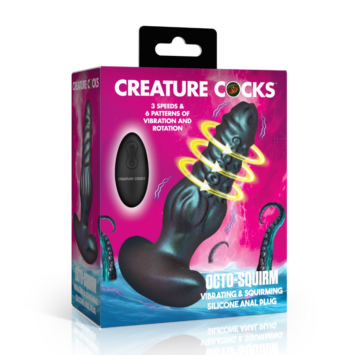 Creature Cocks - Octo-Squirm Vibrerende Anaalplug - 12,4 cm foto 11
