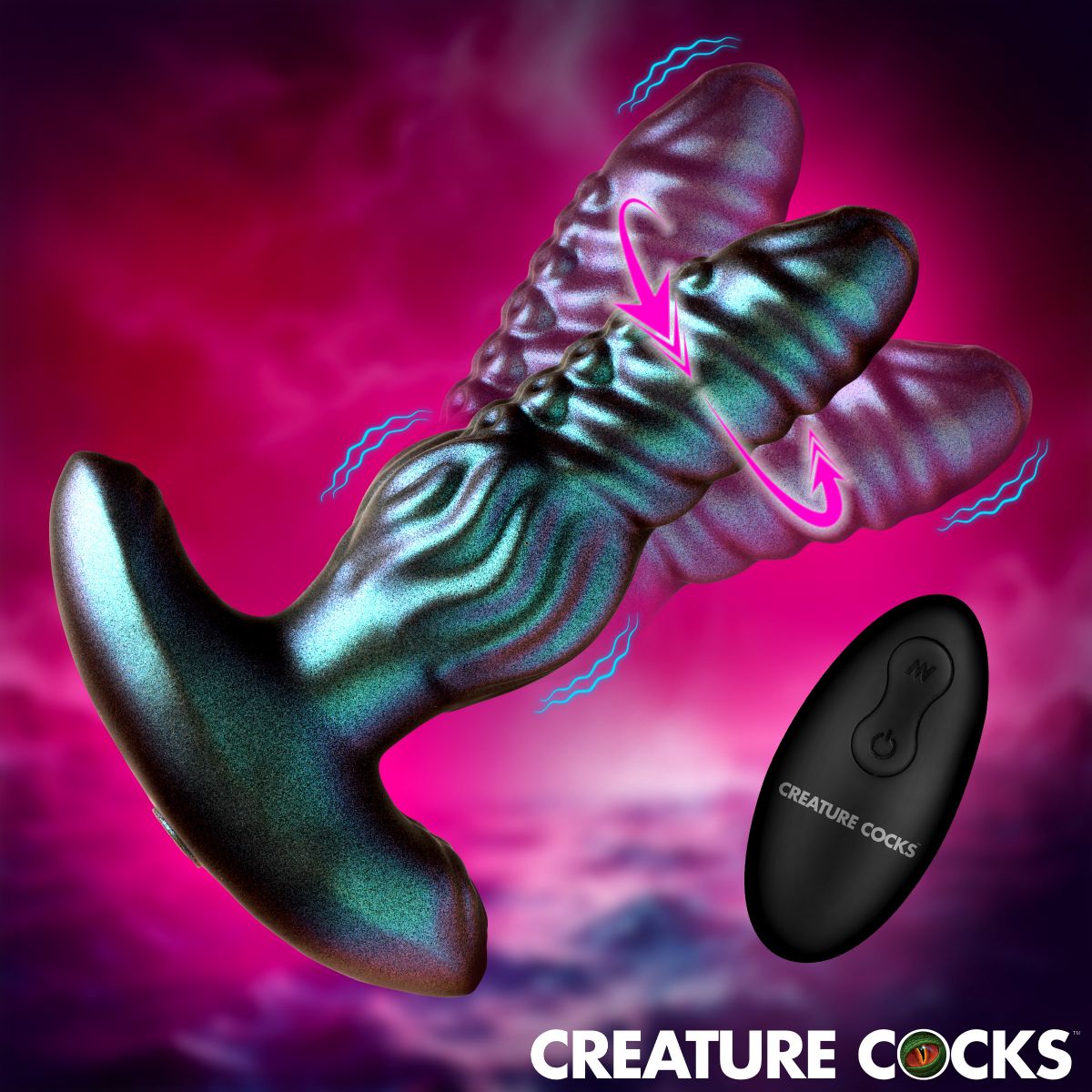 Creature Cocks - Octo-Squirm Vibrerende Anaalplug - 12,4 cm foto 7