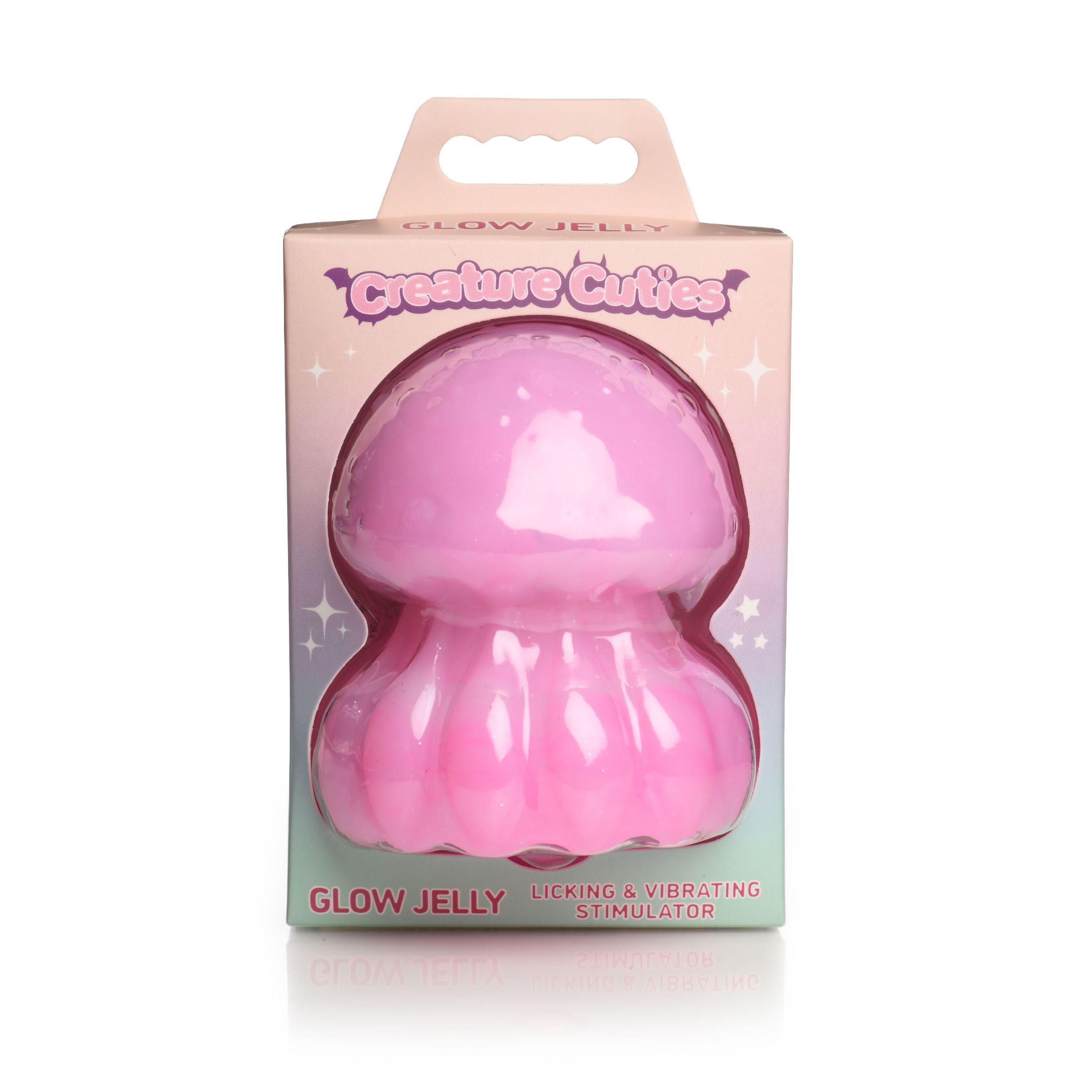 Creature Cocks - Glow Jelly Likkend & Vibrerende Clitoris Stimulator - Roze foto 10
