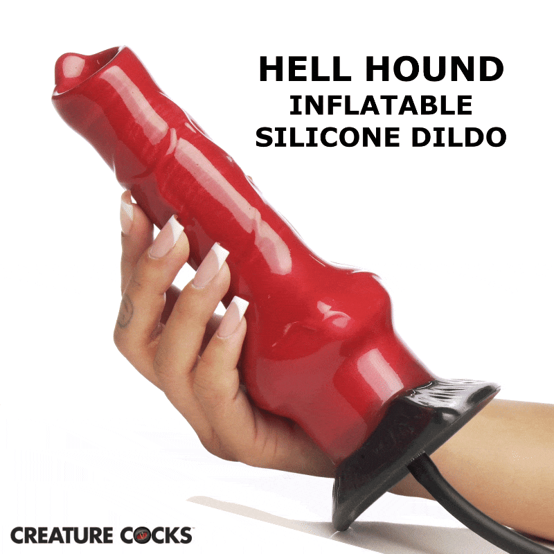 Creature Cocks - Hell Hound Opblaasbare Dildo - 20 cm foto 2