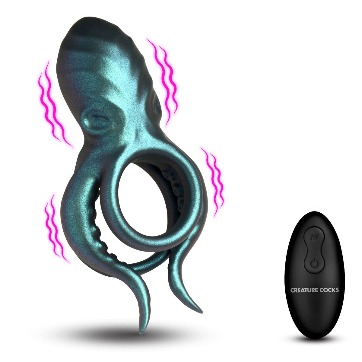 Creature Cocks - Octo Grip Vibrerende Penisring - Blauw