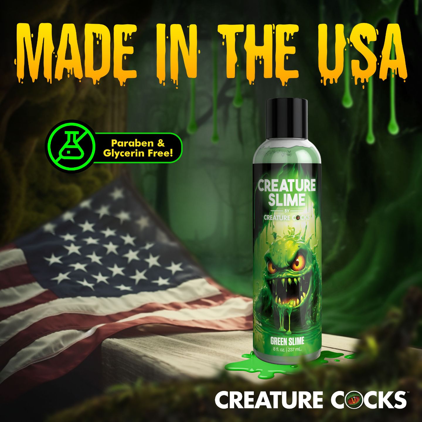 Creature Cocks - Creature Slime Groene Slijm Glijmiddel - 237 ml foto 10