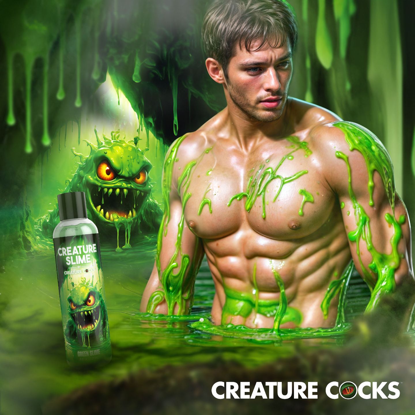 Creature Cocks - Creature Slime Groene Slijm Glijmiddel - 237 ml foto 4