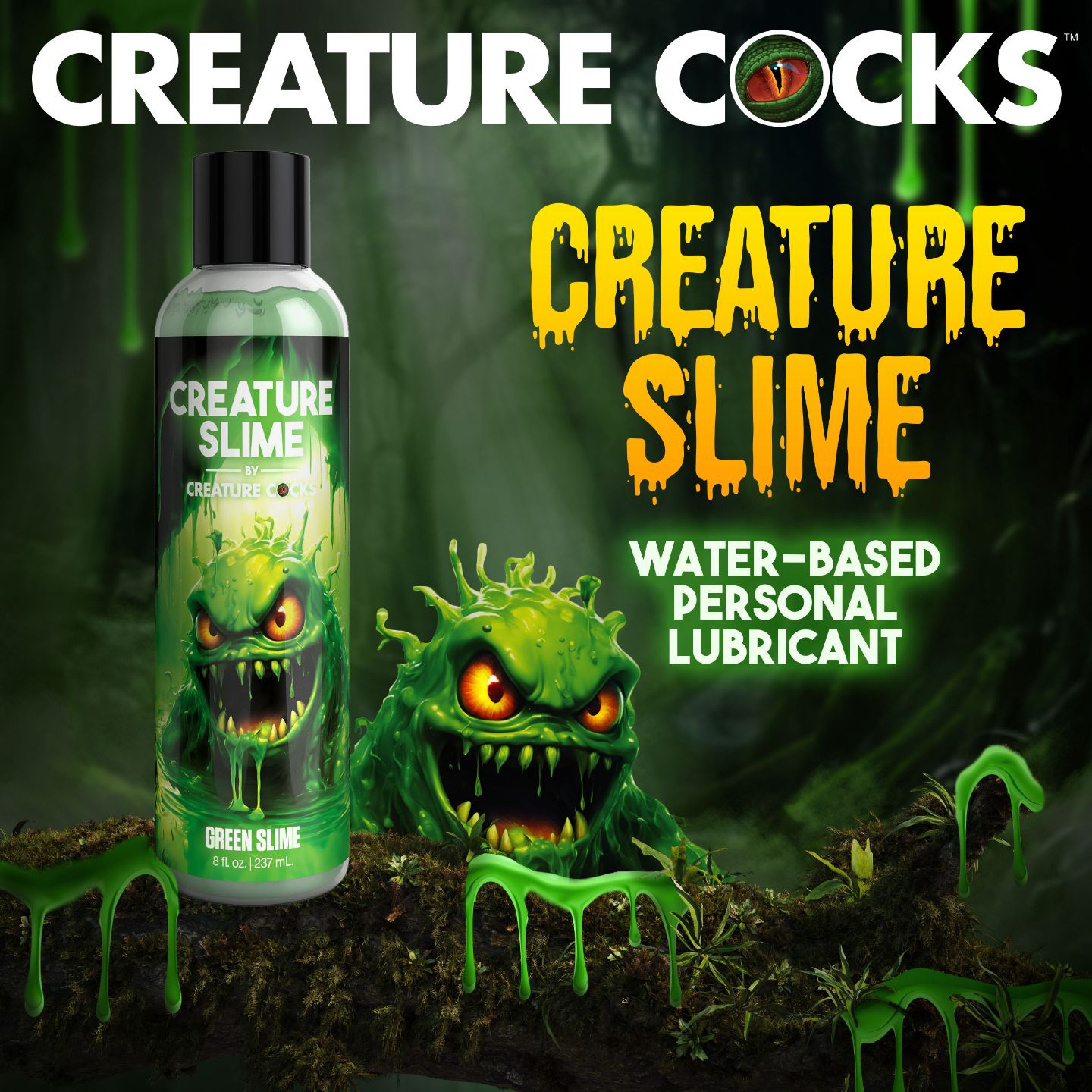Creature Cocks - Creature Slime Groene Slijm Glijmiddel - 237 ml foto 7