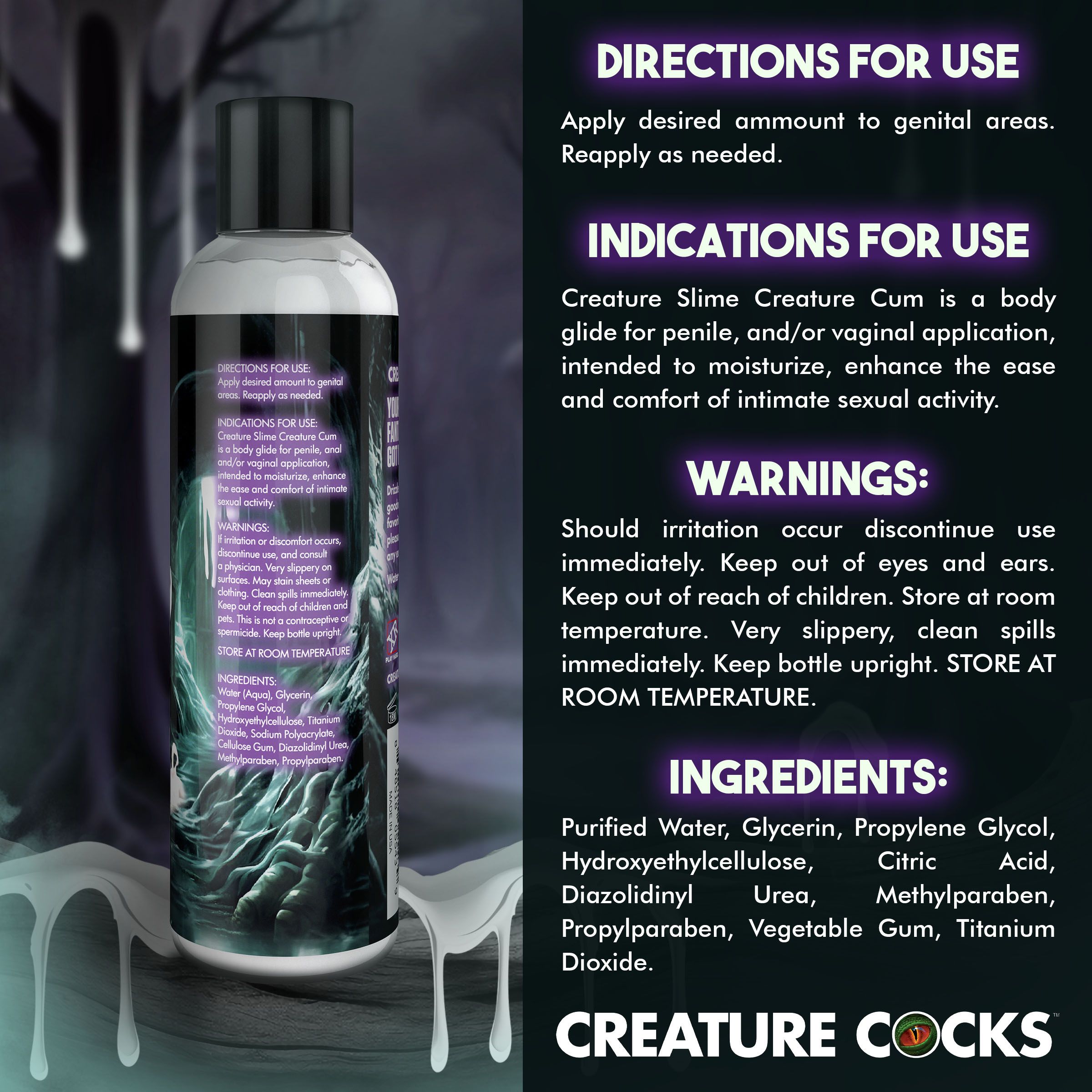 Creature Cocks - Creature Slime Creature Cum Jizz Glijmiddel - 237 ml foto 5