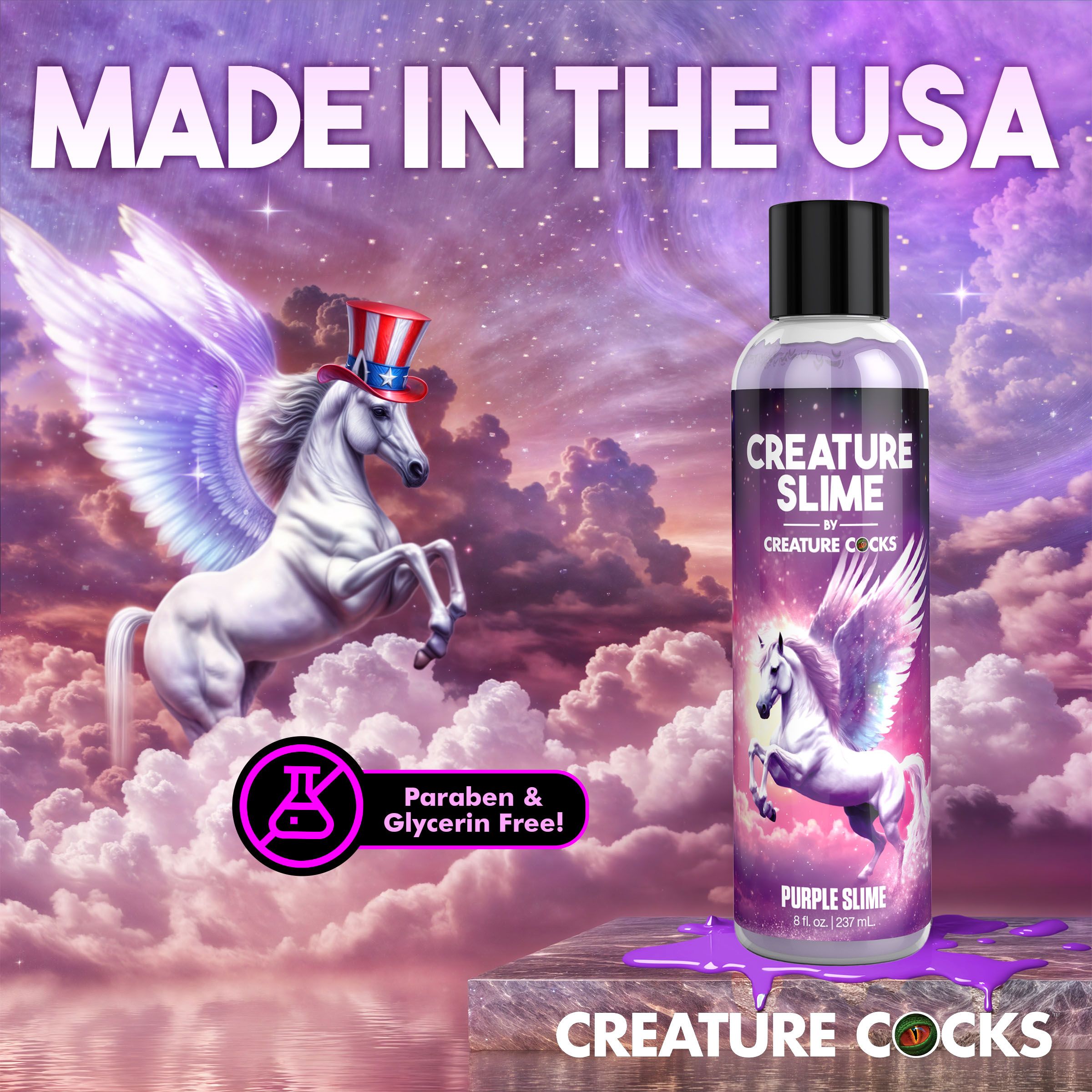 Creature Cocks - Creature Slime Paars Slijm Glijmiddel - 237 ml foto 4