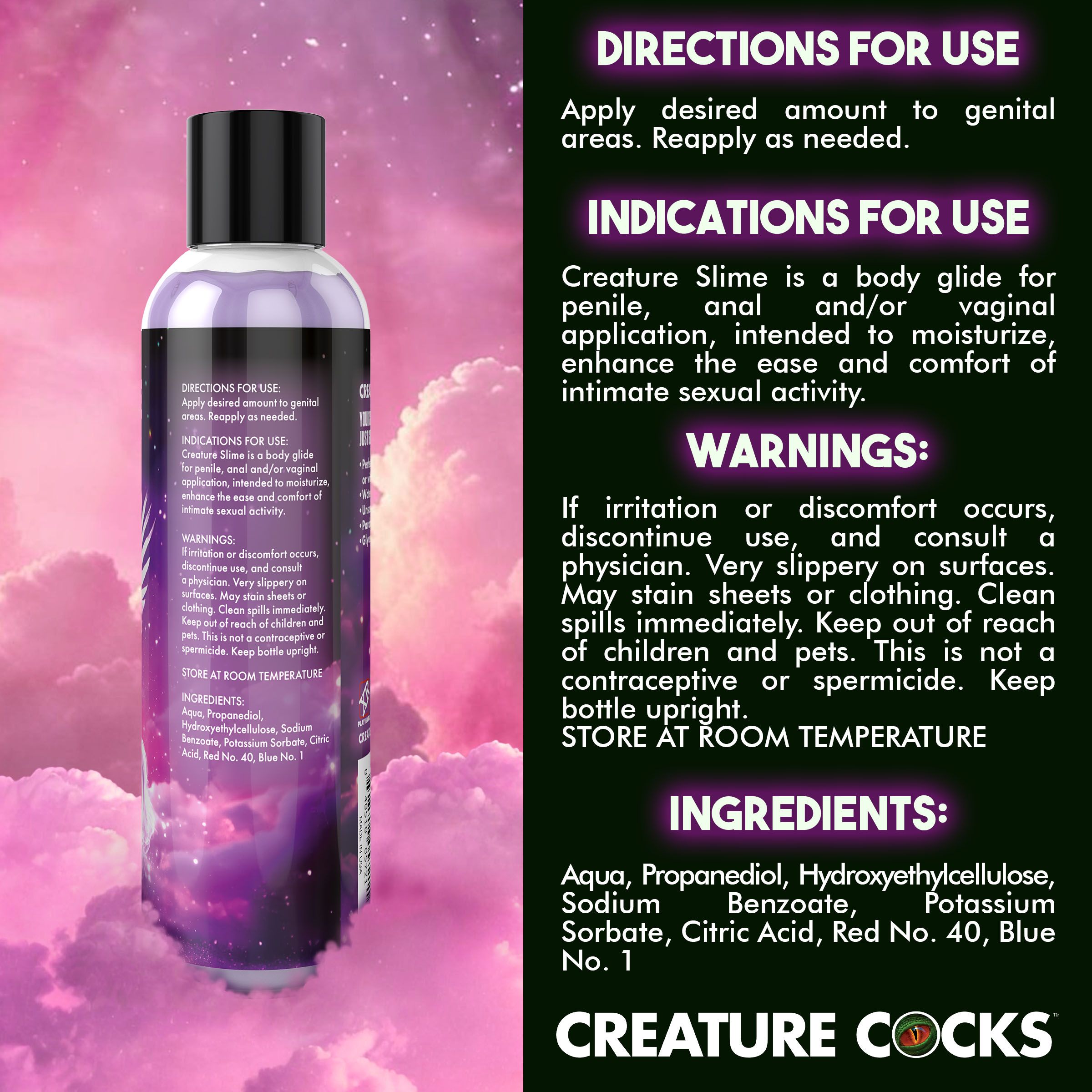 Creature Cocks - Creature Slime Paars Slijm Glijmiddel - 237 ml foto 6