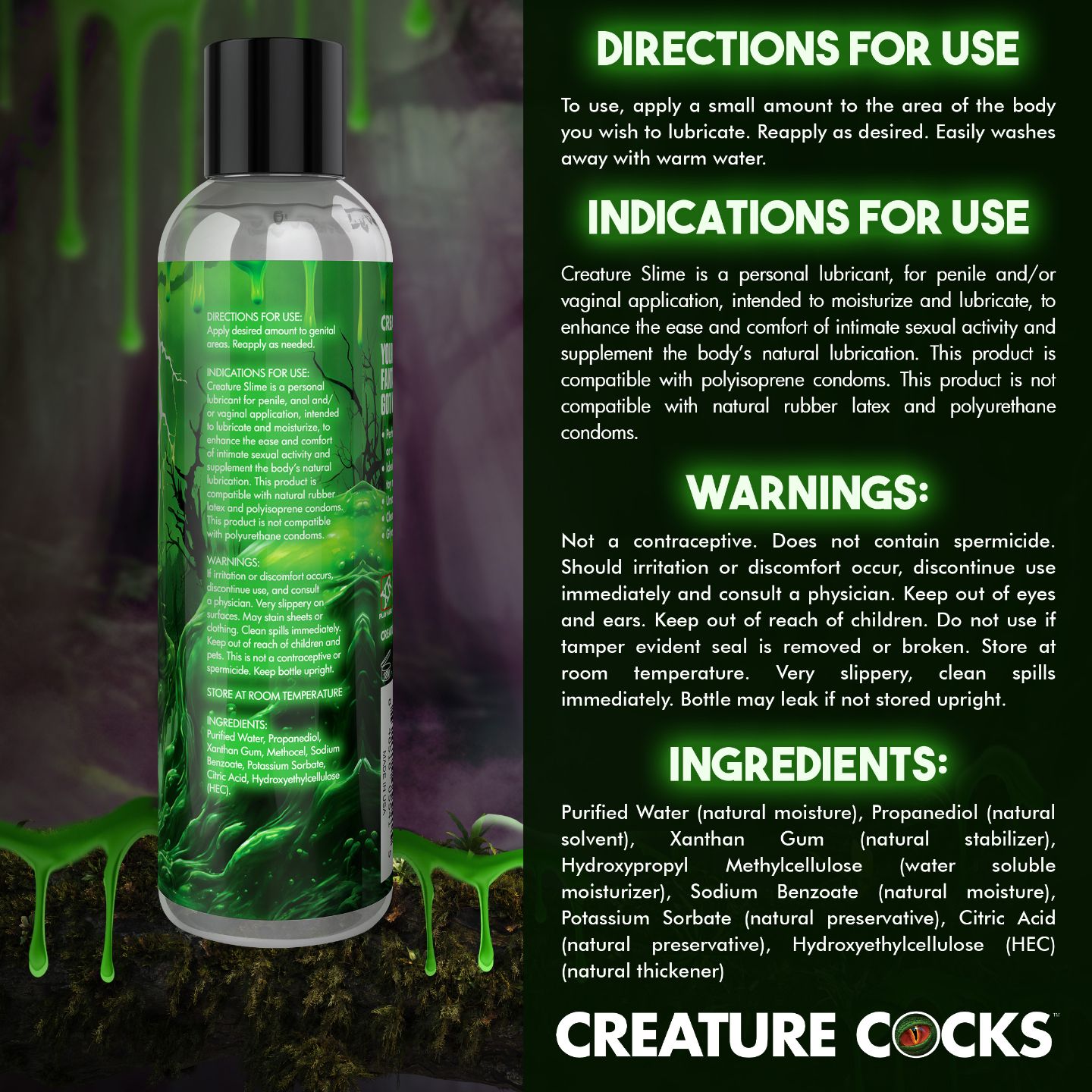 Creature Cocks - Creature Slime Glijmiddel - 237 ml foto 8