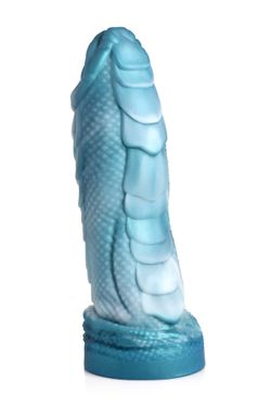 Dildo con Escamas de Serpiente Marina - Azul