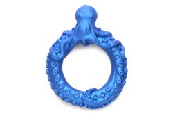 XR Brands - Anneau en silicone Poseidon's Octo-Ring pour pénis - Bleu