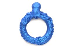 XR Brands - Pierścień silikonowy Poseidon's Octo-Ring na penisa - Niebieski