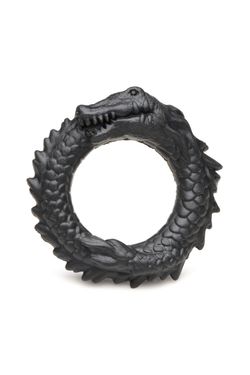 XR Brands - Black Caiman Silicone Cock Ring - Black