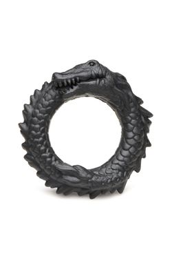 XR Brands - Anillo de Silicona para Pene Caimán Negro - Negro