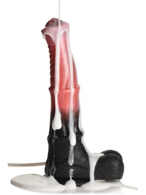 Creature Cocks - Centaur Explosie Spuitende Siliconen Dildo - Zwart/Rood