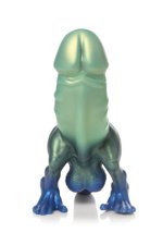 XR Brands - Jurassic Cock Dinosaurus Dildo - Groen & Blauw