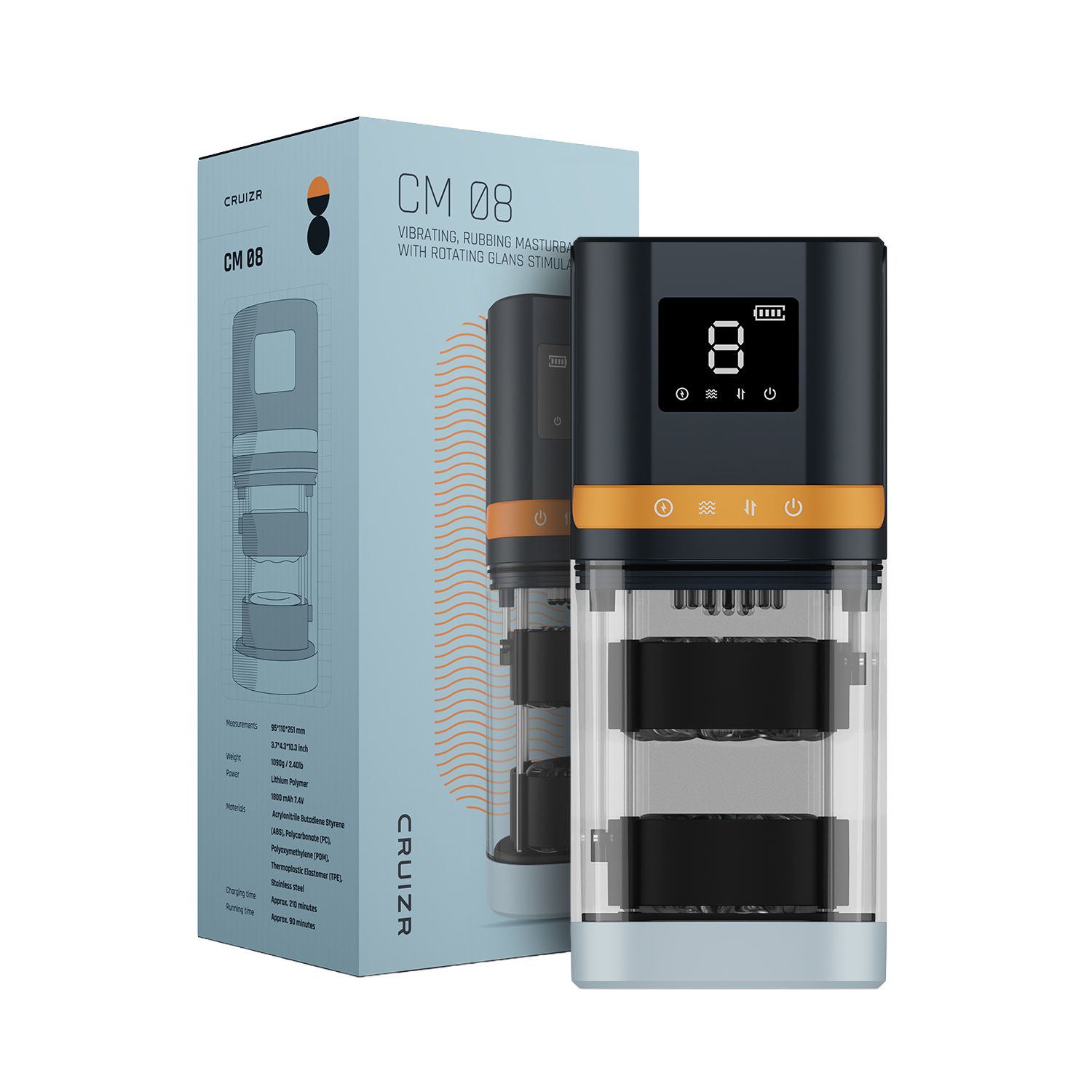 CRUIZR - CM08 4 in 1 Masturbator met LCD-display