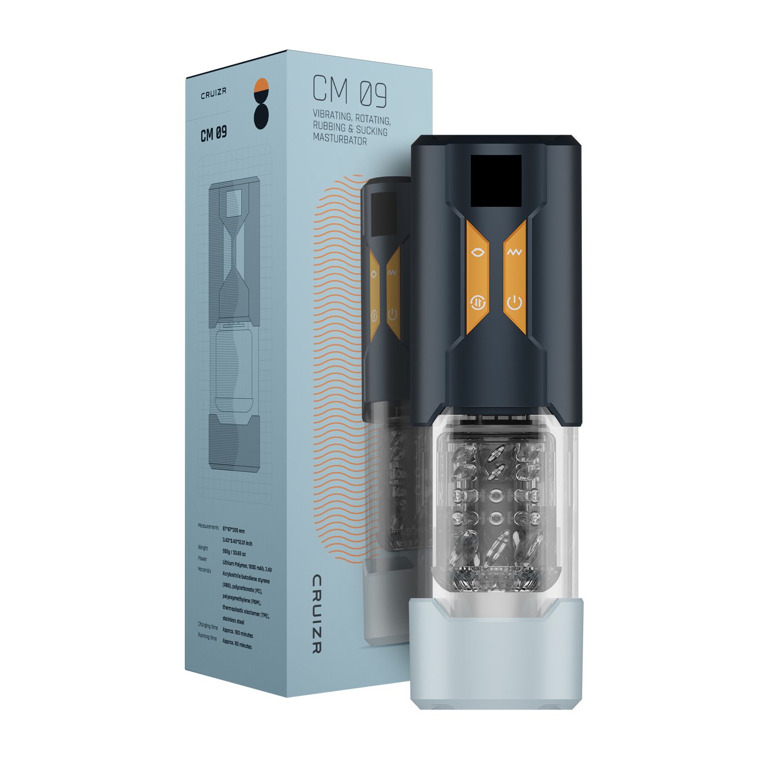 CRUIZR - CM09 3-in-1 Masturbator met LCD-display