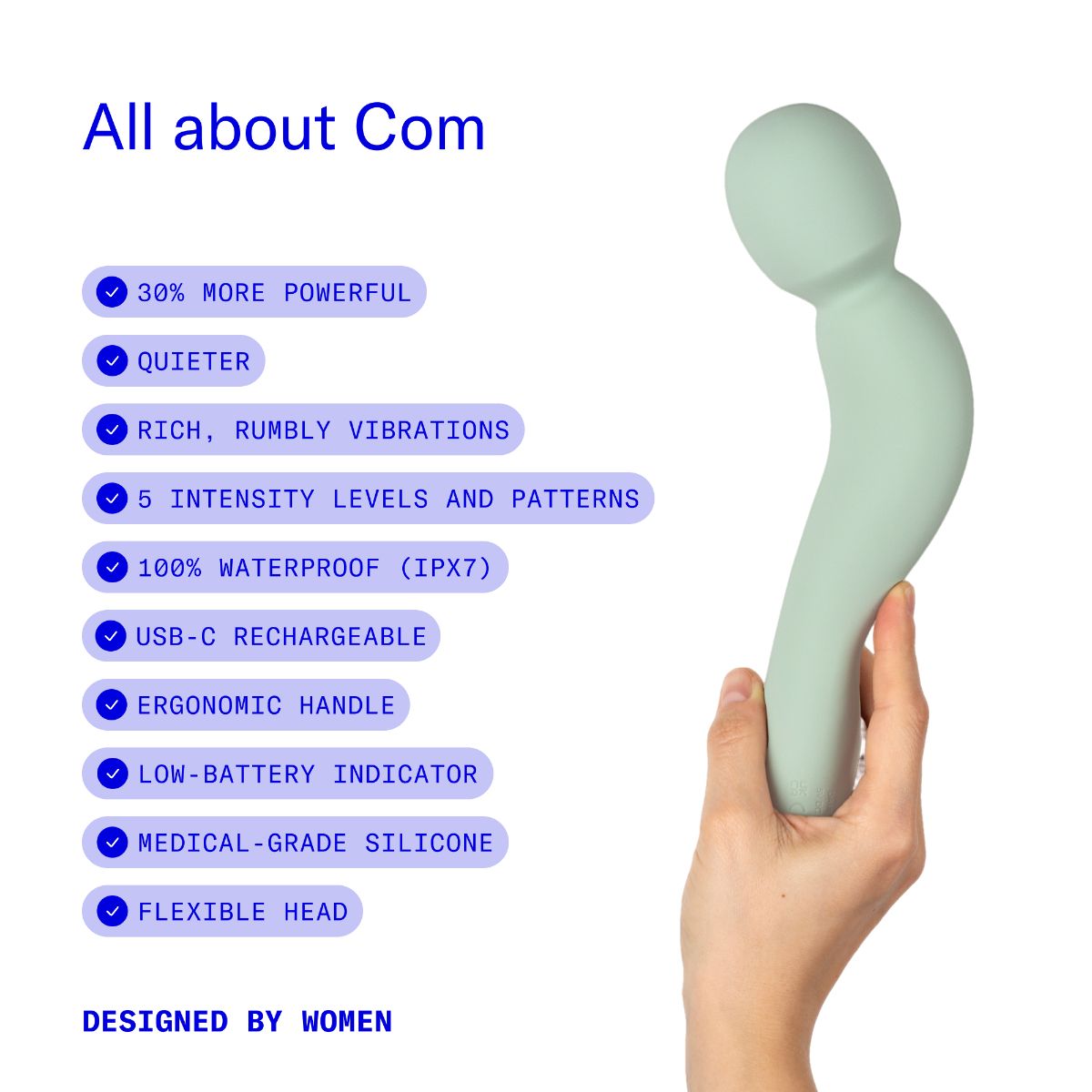 Dame - Com Wand Vibrator - Sage foto 2