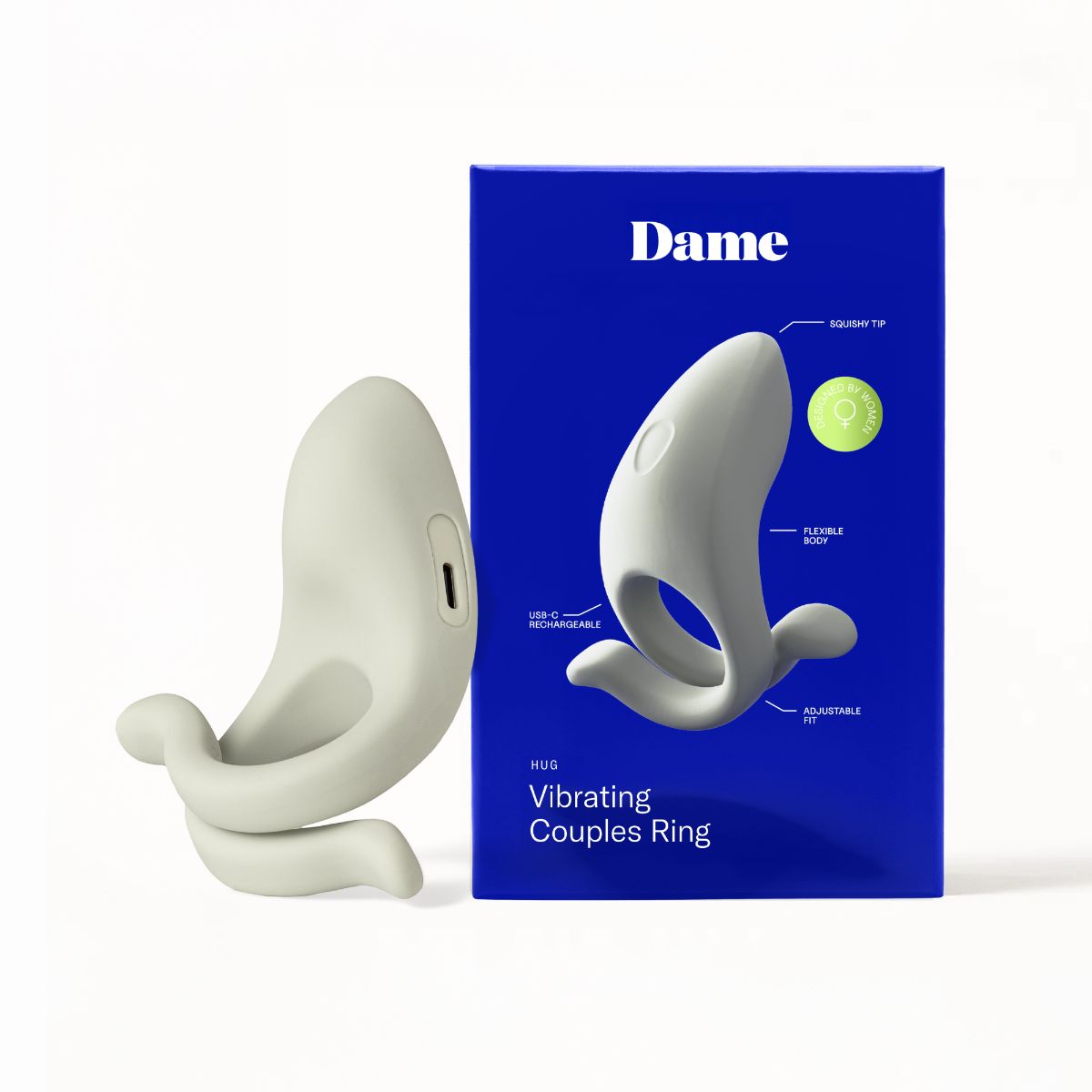 Dame - Hug Vibrerende Cockring - Fog