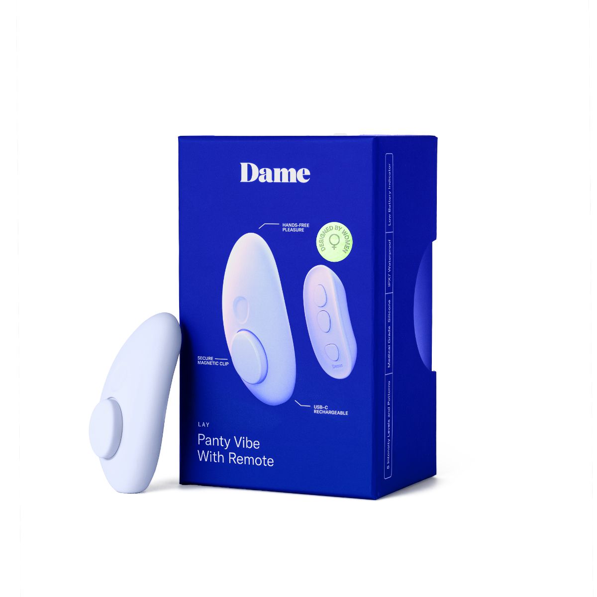 Dame - Lay Panty Vibrator - Ice White foto 8