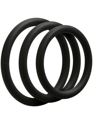 Doc Johnson - OptiMALE 3 C-Ring Set Dun - Zwart