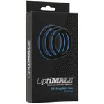 Doc Johnson - OptiMALE 3 C-Ring Set Dun - Zwart