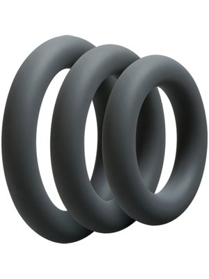 Doc Johnson - OptiMALE 3 C-Ring Set Dik - Grijs