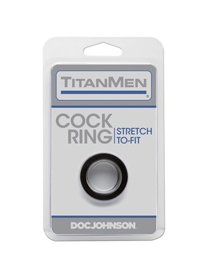 Doc Johnson - TitanMen Cock Ring - Zwart