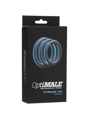 Doc Johnson - OptiMALE 3 C-Ring Set Dun - Grijs