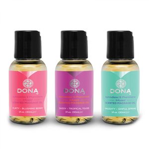 Dona - Set mit 3 parfümierten Massageölen