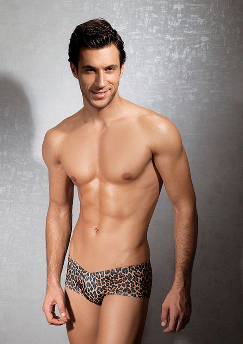 Heren boxer met luipaard print