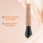 Dr. Skin Silicone - Dr. Knight - Stotende en Vibrerende Dildo - Beige
