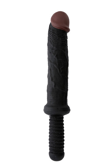 analdildo.mit griff Bigstuff 25 cm Dildo mit Griff in Schwarz