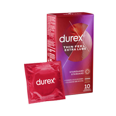 Durex Thin Feel Extra Lubricant - 10 pcs - EasyToys